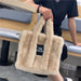 Plush Tote Bag for Autumn & Winter – High-Capacity Wool-Like Messenger Bag for Women