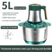 5L Electric Meat Grinder & Chopper – Stainless Steel Food Processor