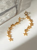 Stainless Steel Star Cutout Earrings For Women’s Modern Fashion Jewelry