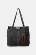 Medium Denim Tote Bag – Casual Women's Zipper Shoulder Bag