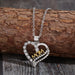 Alloy Heart Pendant Necklace with Inlaid Zircon – Elegant Gift Piece