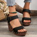 Peep Toe Block Heel Sandals For Women With Trendy Chic Design