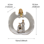 Nordic Resin Angel Family Sculpture Decoration for Living Room or Bookcase