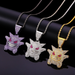 Personalized Cartoon Pendant Necklace - Fairy Geng Ghost Baokemeng Diamond Necklace Jewelry