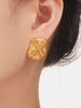 Women’s Titanium Steel Geometric Shape Earrings – Bold Jewelry Piece