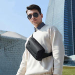 Men's Lightweight Waterproof Crossbody Chest Bag with Waist Pack Function