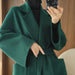 Cashmere Loose Double-Sided Lace-Up Coat Women's Long Outerwear