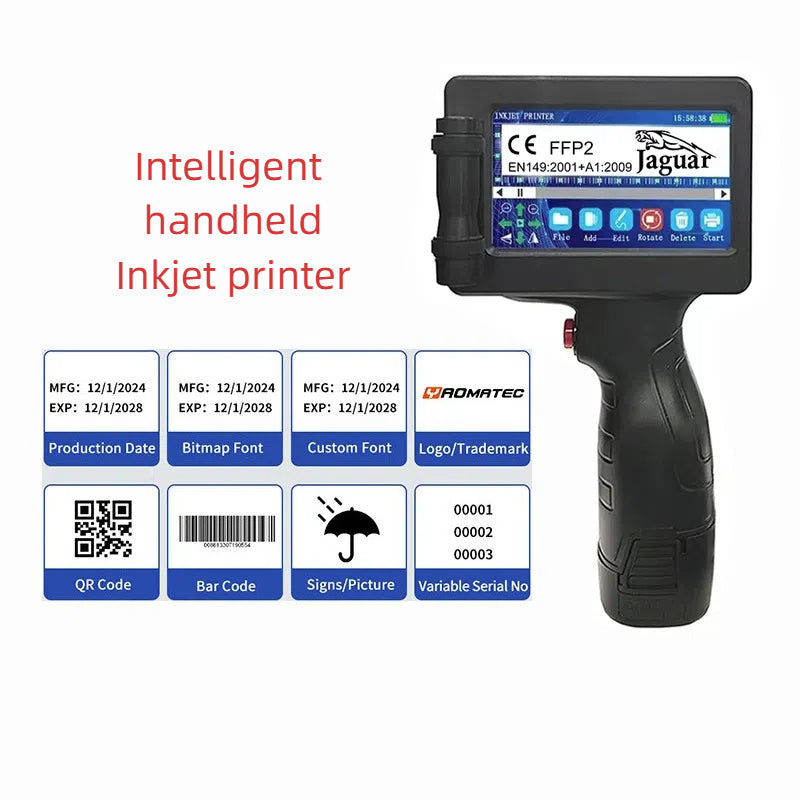 Intelligent Handheld Inkjet Printer Assembly Production Date Marking ...