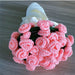 60cm Creative Crochet Rose Bouquet Blanket Gift for Girlfriend