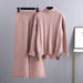 High-End Half-Turtleneck Sweater Wide-Leg Pants Women Two-Piece Set