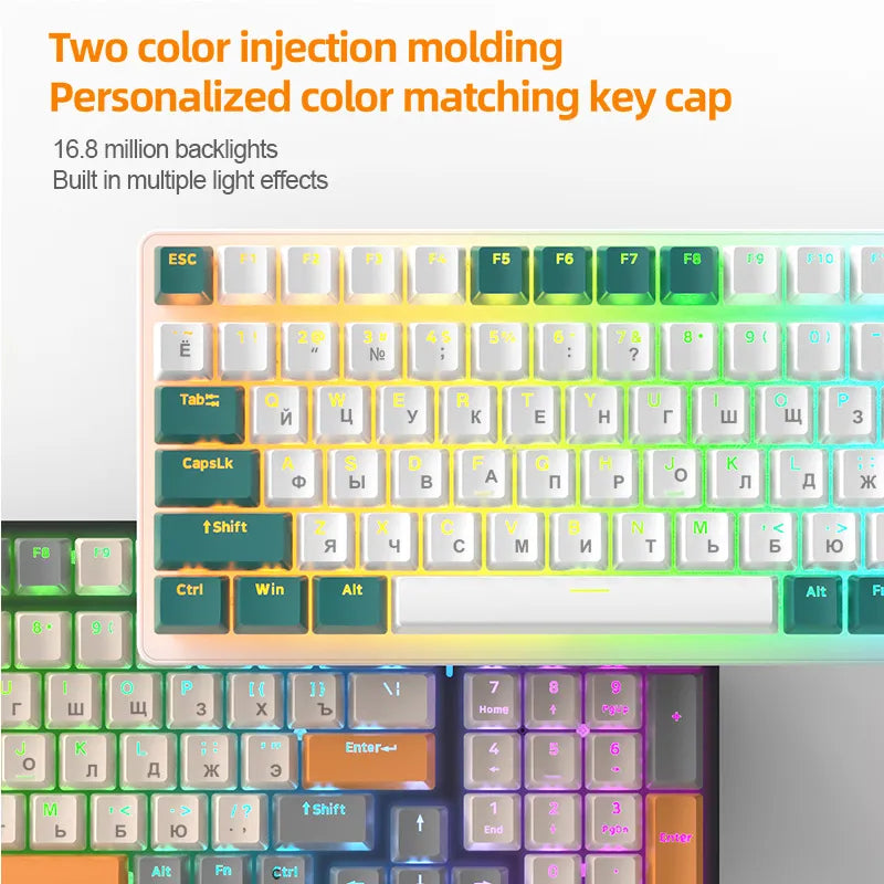 K6 Wireless 5.0 BT 2.4 Ghz Three Modes Backlit Mechanical Keyboard ...