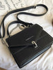 PU Leather Handbag with Chain and Detachable Shoulder Strap