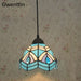 Tiffany Pendant Lights Mediterranean Loft Home Decor Glass Hanging Lamp