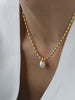 Gold Beads Chian Real Pearl Choker Necklace Women Designer Necklace Jewelry