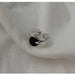 Sterling Silver Rings Women's Resizable Handmade Black Stone Fine Ring Jewelry
