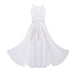 Children's Girls Maxi Romper Dress Sleeveless Floral Lace Rhinestone Vestidos