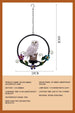 Owl Solar Garden Lights Resin Outdoor Wind Chimes Landscape Lights Decorative Chandelier