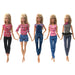 Barbie Doll Outfits Wear Casual Dress Shirt Skirt Toy Doll Clothes