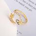 Vintage Zircon Adjustable Rings Women's Stainless Steel Jewelry