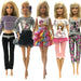 Barbie Doll Outfits Wear Casual Dress Shirt Skirt Toy Doll Clothes