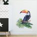 Cute Cartoon Parrot Green Planting Wall Stickers Wall Beautification Decorative Wallpaper