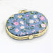 Mini Makeup Compact Pocket Floral Mirror Portable Two-Side Folding Blob Mirror