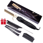 Hair Straightener Flat Iron Electric Hot Heating Comb Wet And Dry Hair Curler