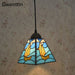 Tiffany Pendant Lights Mediterranean Loft Home Decor Glass Hanging Lamp