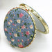 Mini Makeup Compact Pocket Floral Mirror Portable Two-Side Folding Blob Mirror