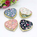 Mini Makeup Compact Pocket Floral Mirror Portable Two-Side Folding Blob Mirror