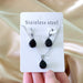 Earrings Pendant Sets Stainless Steel Women's Luxury Cubic Zirconia Jewelry