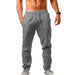 Men's Cotton Linen Pants Solid Color Breathable Linen Trousers