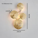 Luxury Golden Leaves Wall Lamp Home Decor Corridor Indoor Sconce Home Decor