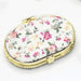Mini Makeup Compact Pocket Floral Mirror Portable Two-Side Folding Blob Mirror