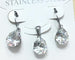 Earrings Pendant Sets Stainless Steel Women's Luxury Cubic Zirconia Jewelry