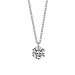 Trendy Sterling Silver AAA Zircon Pendant Necklace Women Fashion Fine Jewelry