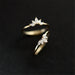Sterling Silver Crystal 14k Gold Plating Crown Ring Women Fashion Wedding Jewelry