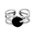 Sterling Silver Rings Women's Resizable Handmade Black Stone Fine Ring Jewelry