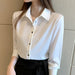 Fashion Silk Shirts Women's Long Sleeve Shirts Silk Blouse Tops