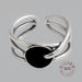 Sterling Silver Rings Women's Resizable Handmade Black Stone Fine Ring Jewelry