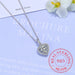 Sterling Silver Forever Love Heart CZ Charm Pendant Necklace Women's Jewelry