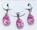 Earrings Pendant Sets Stainless Steel Women's Luxury Cubic Zirconia Jewelry