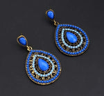 Long Ethnic Luxury Dangle Vintage Earrings Women's Wedding Jewelry
