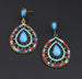 Long Ethnic Luxury Dangle Vintage Earrings Women's Wedding Jewelry