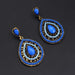 Long Ethnic Luxury Dangle Vintage Earrings Women's Wedding Jewelry