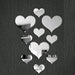 10Pcs/Set Blob Mirrors Delicate Acrylic Wall Sticker Decorative Love Mirrors
