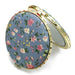 Mini Makeup Compact Pocket Floral Mirror Portable Two-Side Folding Blob Mirror