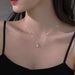 Trendy Sterling Silver AAA Zircon Pendant Necklace Women Fashion Fine Jewelry