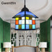 Tiffany Pendant Lights Mediterranean Loft Home Decor Glass Hanging Lamp