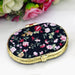 Mini Makeup Compact Pocket Floral Mirror Portable Two-Side Folding Blob Mirror